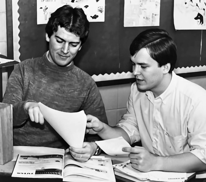 1986 Seniors Working Hard
